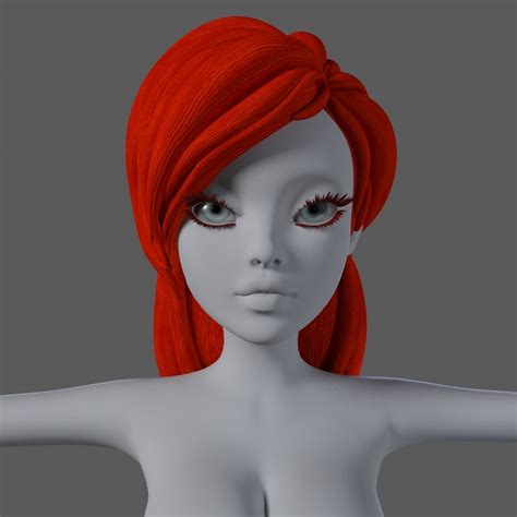 Download or buy, then render or print from the shops or marketplaces. Girl hairstyle 3D model - TurboSquid 1219291