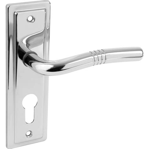 Nevada Door Handles Euro Lock Polished Toolstation