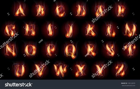 Fire Alphabet Font