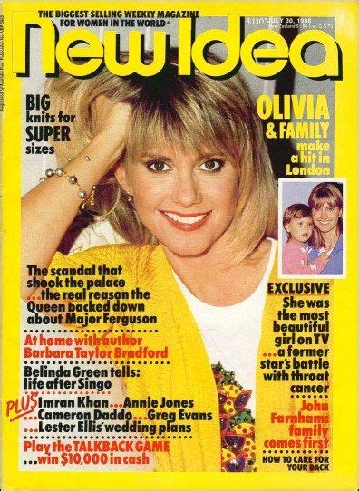 Olivia Newton John New Idea Magazine 30 July 1988 Cover Photo Australia