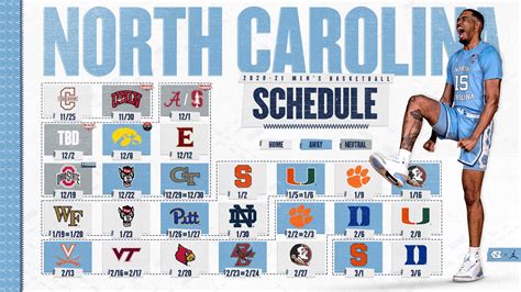 Unc Duke And Nc State Release 2020 21 Mens Basketball Schedules Cbs 17