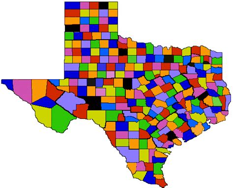 Texas County Map With Cities