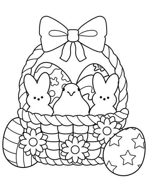 Printable Easter Bundle Coloring Pages Peeps Coloring Pages Etsy