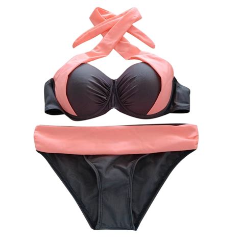 Premium Patchwork Bikini Set Push Up Swimsuit 1 Sol Swimwear