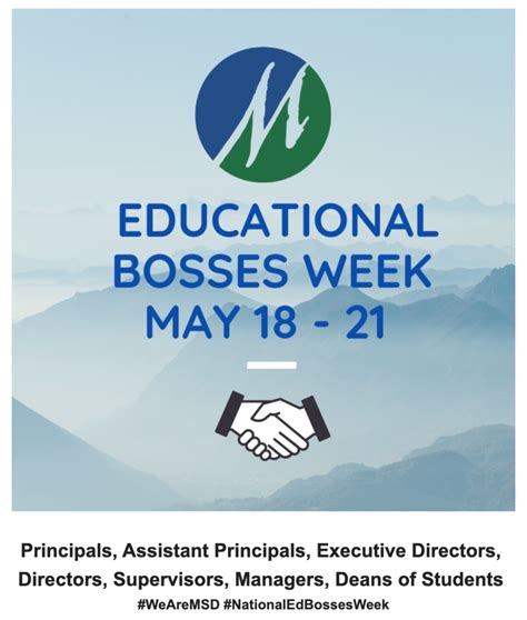 Happy Educational Bosses Week Marysville School District 25