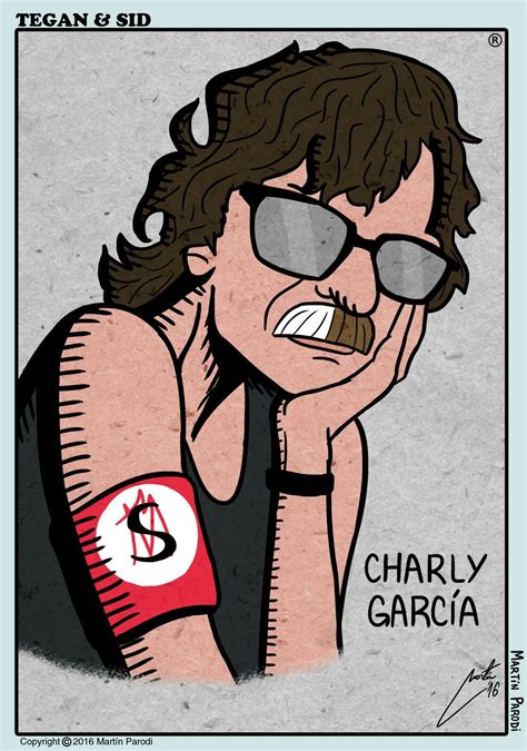 Charlie García Dibujo de un hombre con gafas de sol