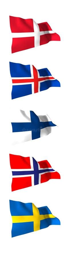 Flags Of Scandinavia Stock Illustration Illustration Of Flag 35487190