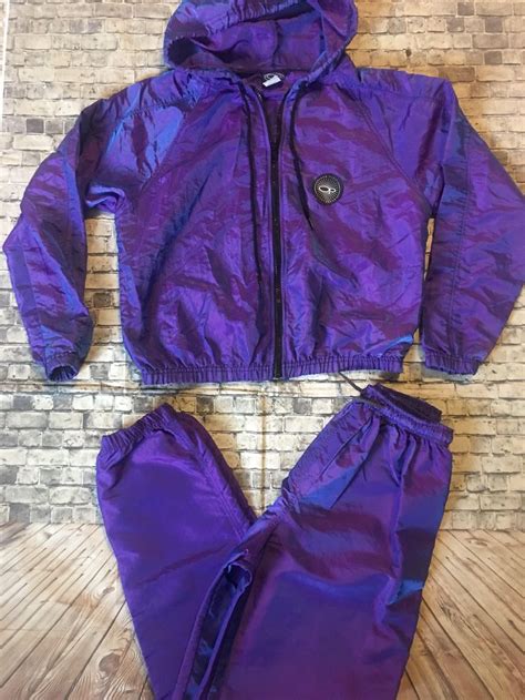 Vintage Chameleon Purple Surf Wear Op Ocean Pacific Track Suit Etsy Surf Wear How To Wear