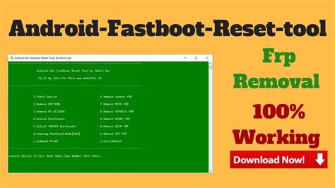 Frp Removal Tool Android Fast Boot Reset Tool Youtube