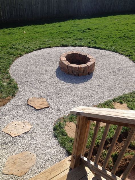 Pea Gravel Fire Pit Firepit Patio Backyard Pea Gravel With Fire Pit