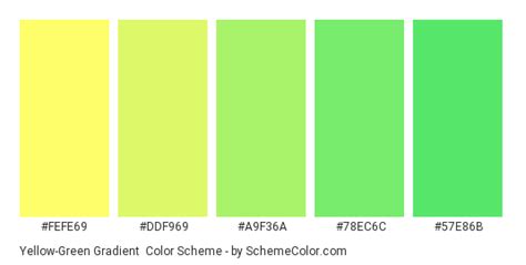 Yellow Green Gradient Color Scheme Green