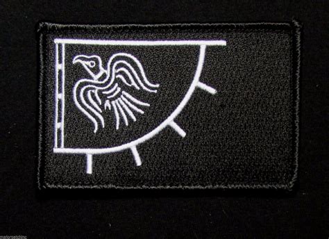 Viking Blackbird Sun Leaf Ericson Army Tactical Morale Badge Swat Hook