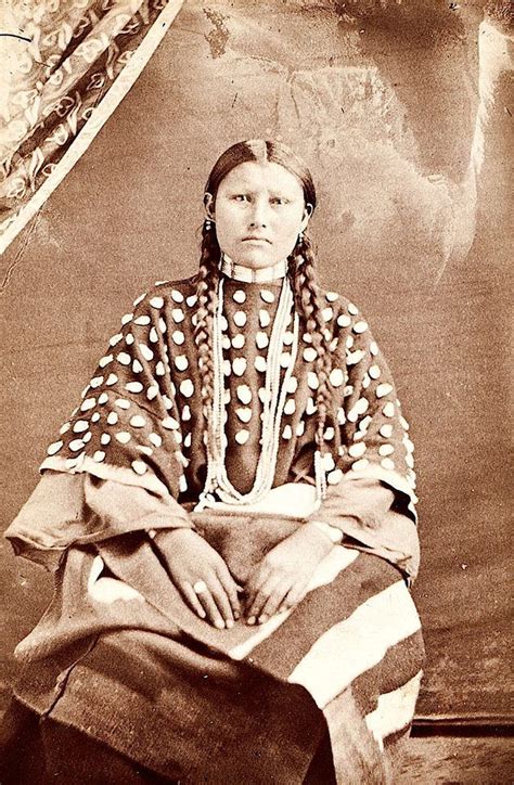 A Lakota Woman In An Elk Tooth Dress Late 1800s Native American