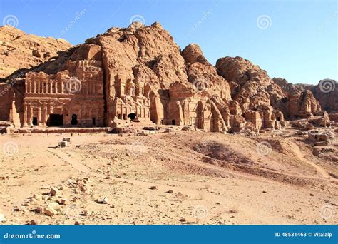 Al Khazneh In Petra Jordan Stock Image Image Of Built Monument
