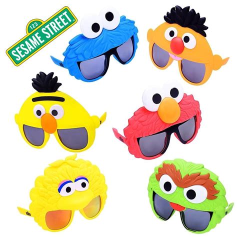 Sesame Street Birthday Party Favor Supplies Toys Sunglasses 6 Pack Elmo Ernie Bert Oscar