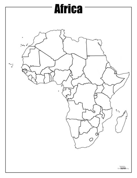 Mapa De Africa Sin Nombres Para Imprimir
