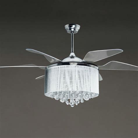 Modern ceiling fans now do more than just cool homes and offices; Modern crystal ceiling fan light - Hupehome
