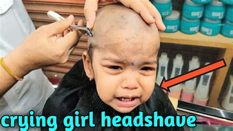 Crying Girl Headshave Indian Woman Long Hair Headshave Asmr Headshave