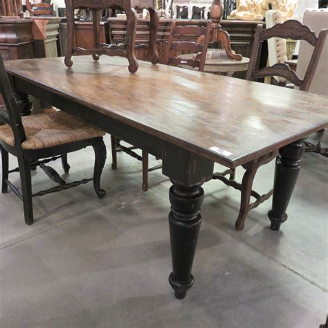 Rustic Farmhouse Dining Table 72 Black Distressed Reclaimed Wood Top