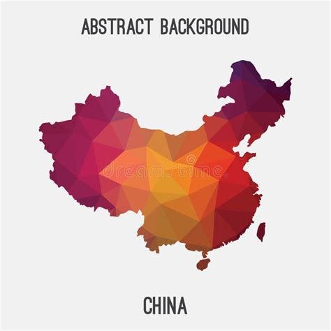 China Map Geometric Polygonal Stock Illustrations 267 China Map