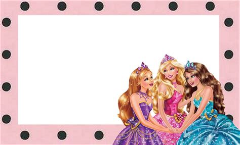 Barbie Invitaciones Y Marcos Para Imprimir Gratis Barbie Theme Party