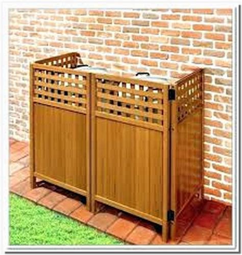 Outdoor Trash Can Storage Cabinet