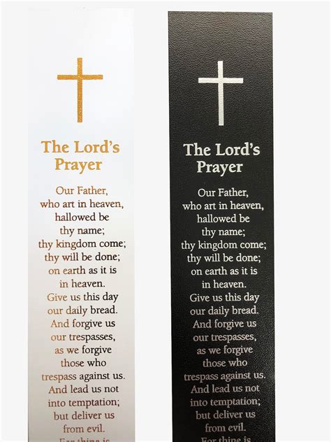 The Lords Prayer Bookmark Bonded Leather Etsy