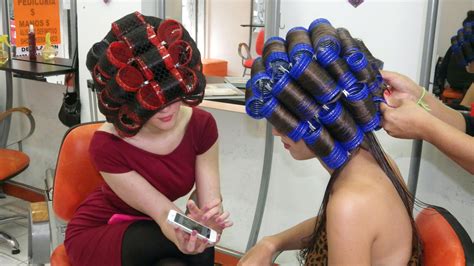 Sexy Roller Girl Roller Set Hair Rollers Curlers Hooded Hair Dryer