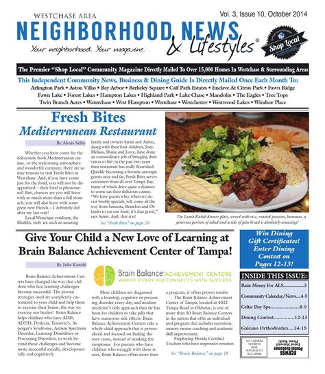 Westchase Vol 3 Issue 10 October 2014 By Tampa Bay News
