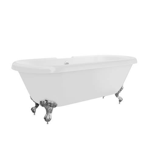 Graded A2 Freestanding Double Ended Roll Top Bath With Chrome Feet