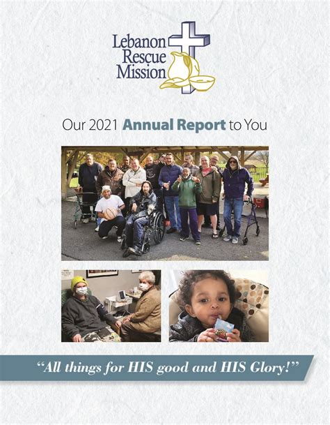 Annual Report 2021 Lebanon Rescue Mission