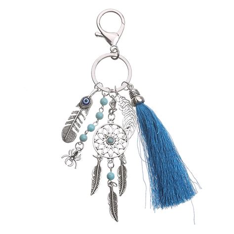 Boho Dream Catcher Feather Tassel Evil Eye Key Chain Handbag Pendant Keyring In Key Chains From