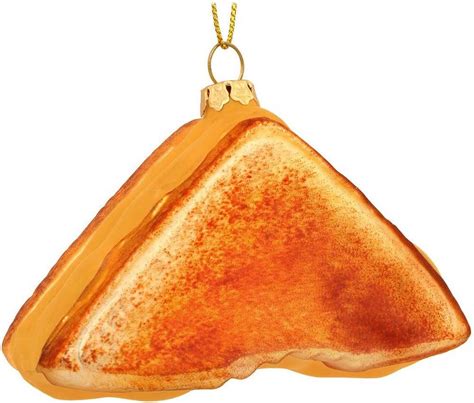 Grilled Cheese Sandwich Glass Ornament Christmas Tree Hanging Funny