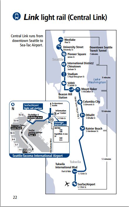Submission Official Map Seattle Central Link Transit Maps