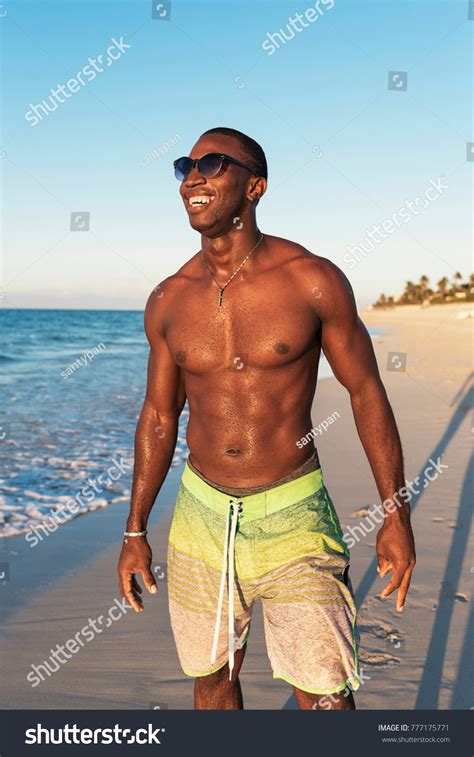 Portrait Handsome Cuban Man Beach Stock Photo Shutterstock