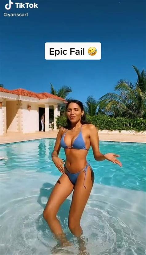 Hot Yarissa Rt In Blue Bikini At The Swimming Pool Sexyfilter Com