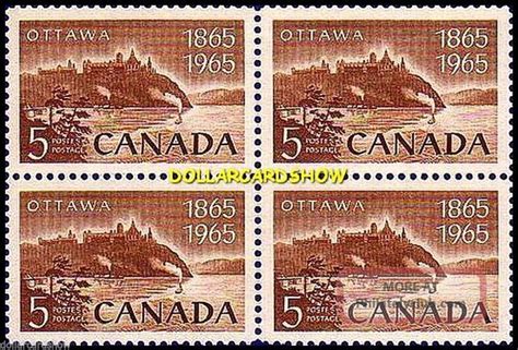 canada 1965 canadian ottawa national capital face 20 cent stamp block