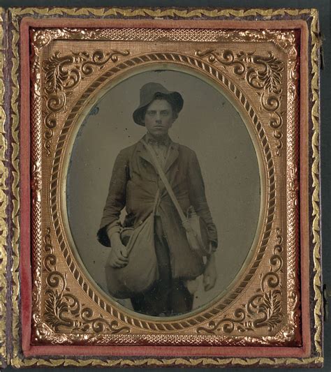 Unidentified Soldier In Confederate Uniform With Gardner Flickr