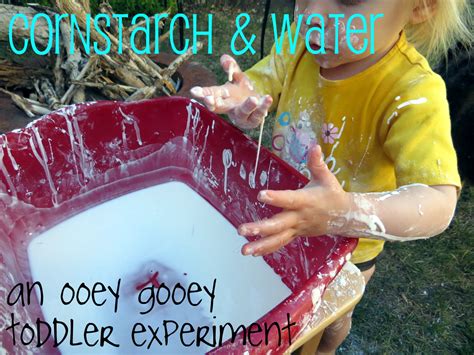 Itty Bitty Love Cornstarch And Water An Ooey Gooey Toddler Experiment