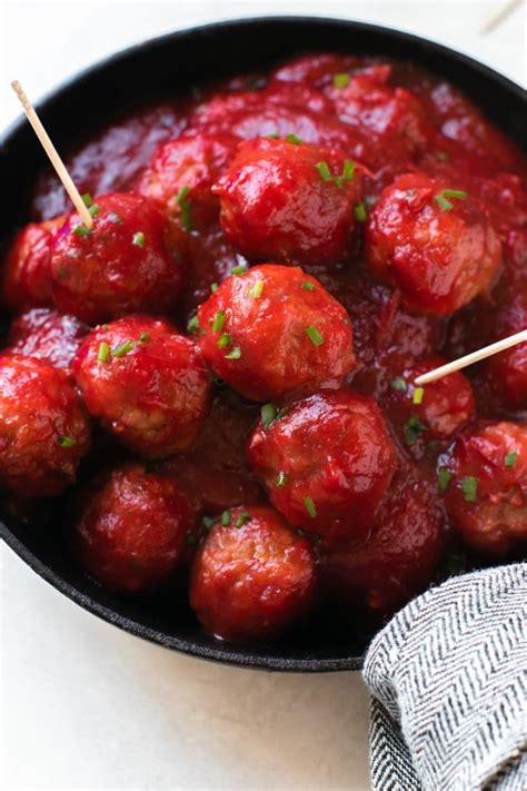 Easy Crockpot Cranberry Meatballs Kroll S Korner