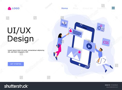 Ui Ux Design Vector Illustration Concept Stock Vector Royalty Free