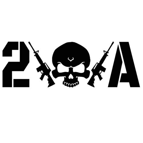 Buy 229cm76cm 2a Skull Rifles 2nd Amendment Gun