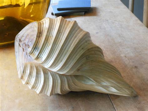 Large Carved Wooden Shell At 1stdibs