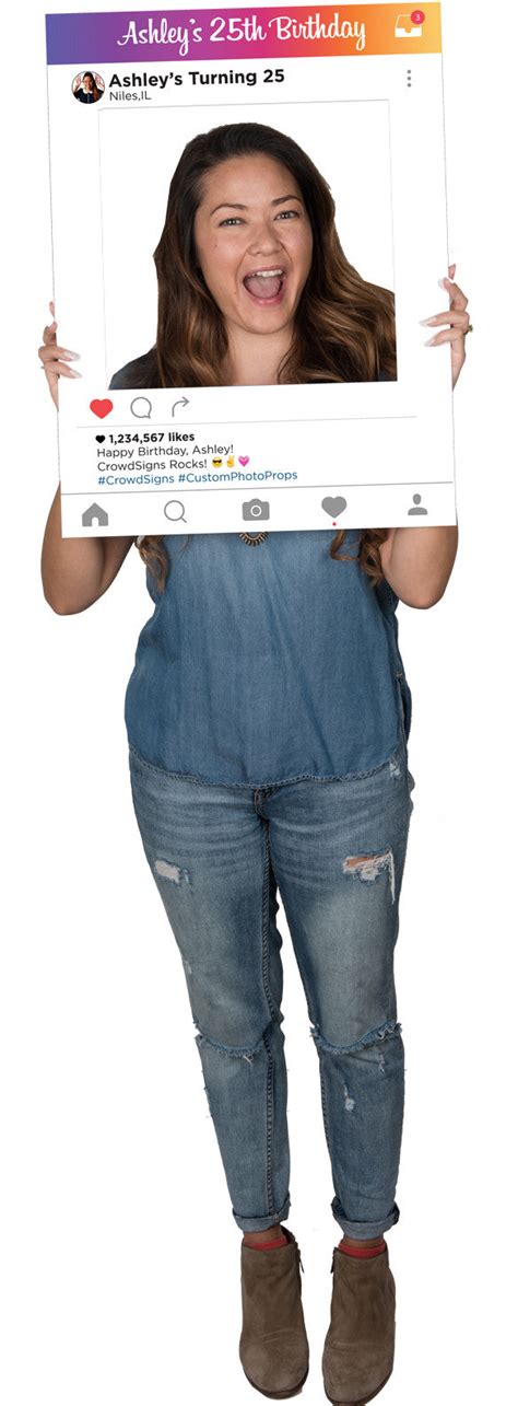 Instagram Frames Custom Cut Out Photo Props Delivered Crowdsigns