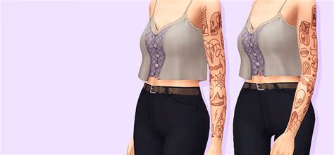 Pin By Grace Persall On Ts4 Tattoos Tattoo Set Maxis