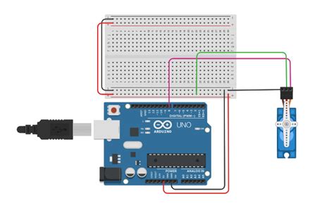 Circuit Design Servo Motor Sg90 Tinkercad