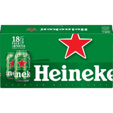 Heineken Premium Lager Beer 18 Cans 12 Fl Oz Food 4 Less