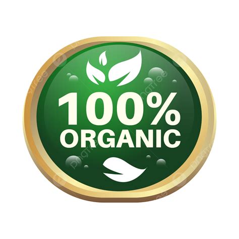 100 Natural Organic Vector Art Png 100 Organic Badge Design 100