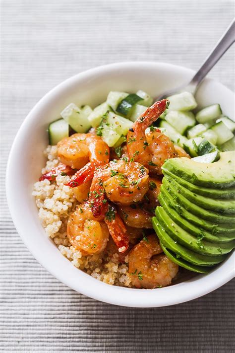 Shrimp Quinoa Bowl Recipe With Avocado Shrimp And Quinoa Recipe — Eatwell101