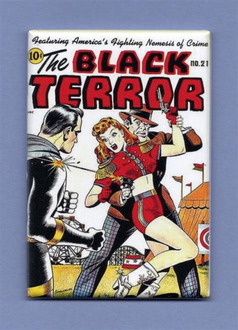 The Black Terror 2x3 Fridge Magnet Comic Book Cover Vintage Collector Ebay